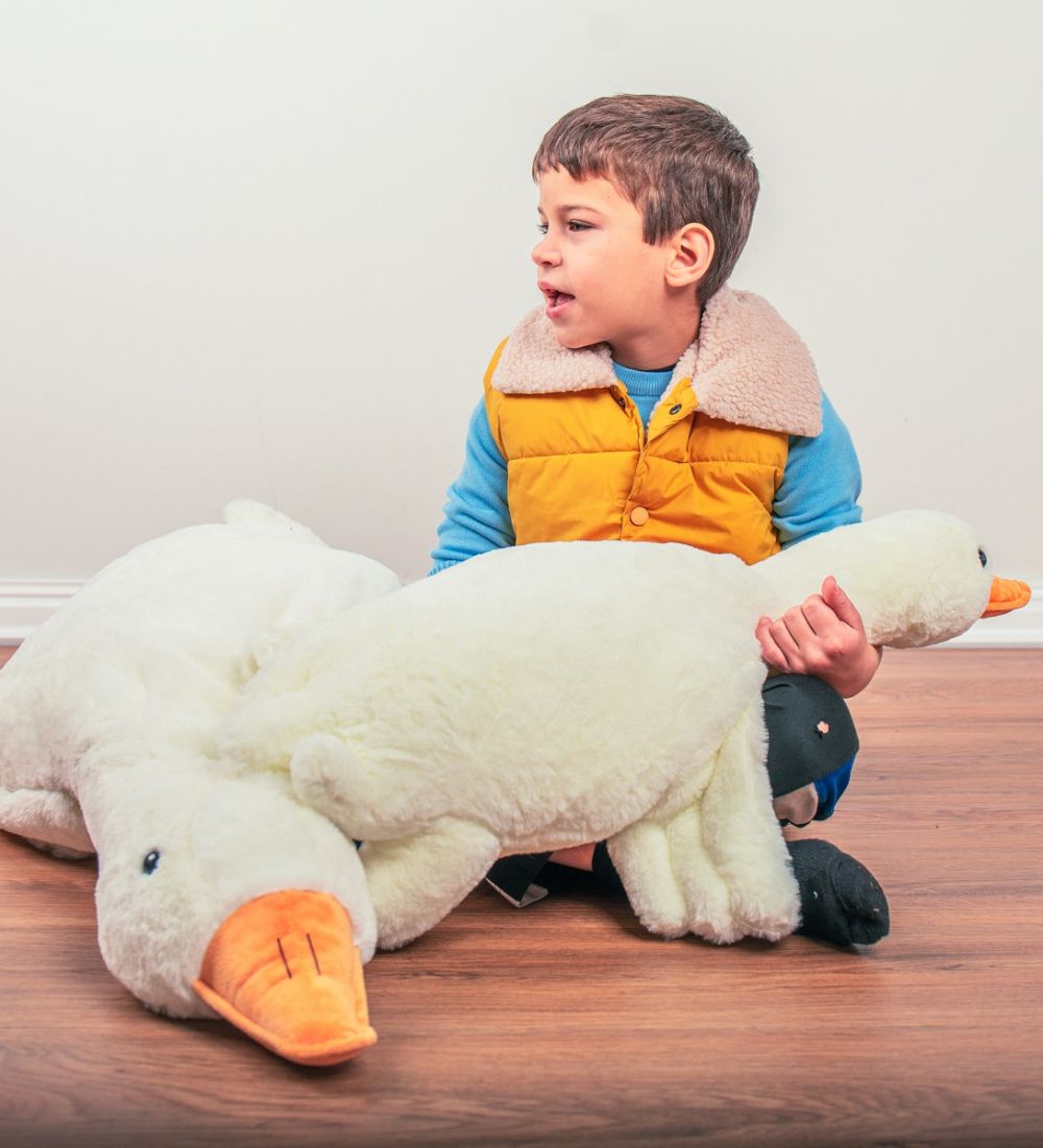 LEEZ Giant White Duck Plush Toy Doll Pillow