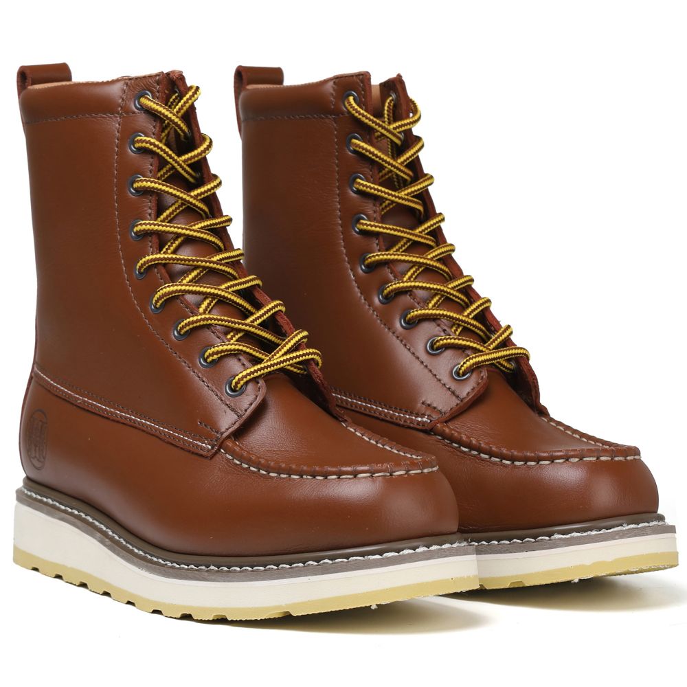 Men's 8" Stylish SureTrack Soft Toe Slip Resistant Work Boots