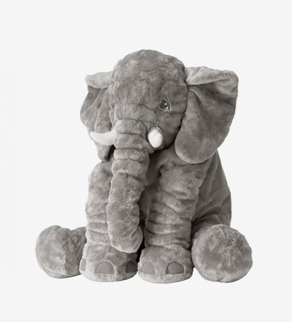 LEEZ Grey Elephant Doll Child Appealing Pillow Plush Toy