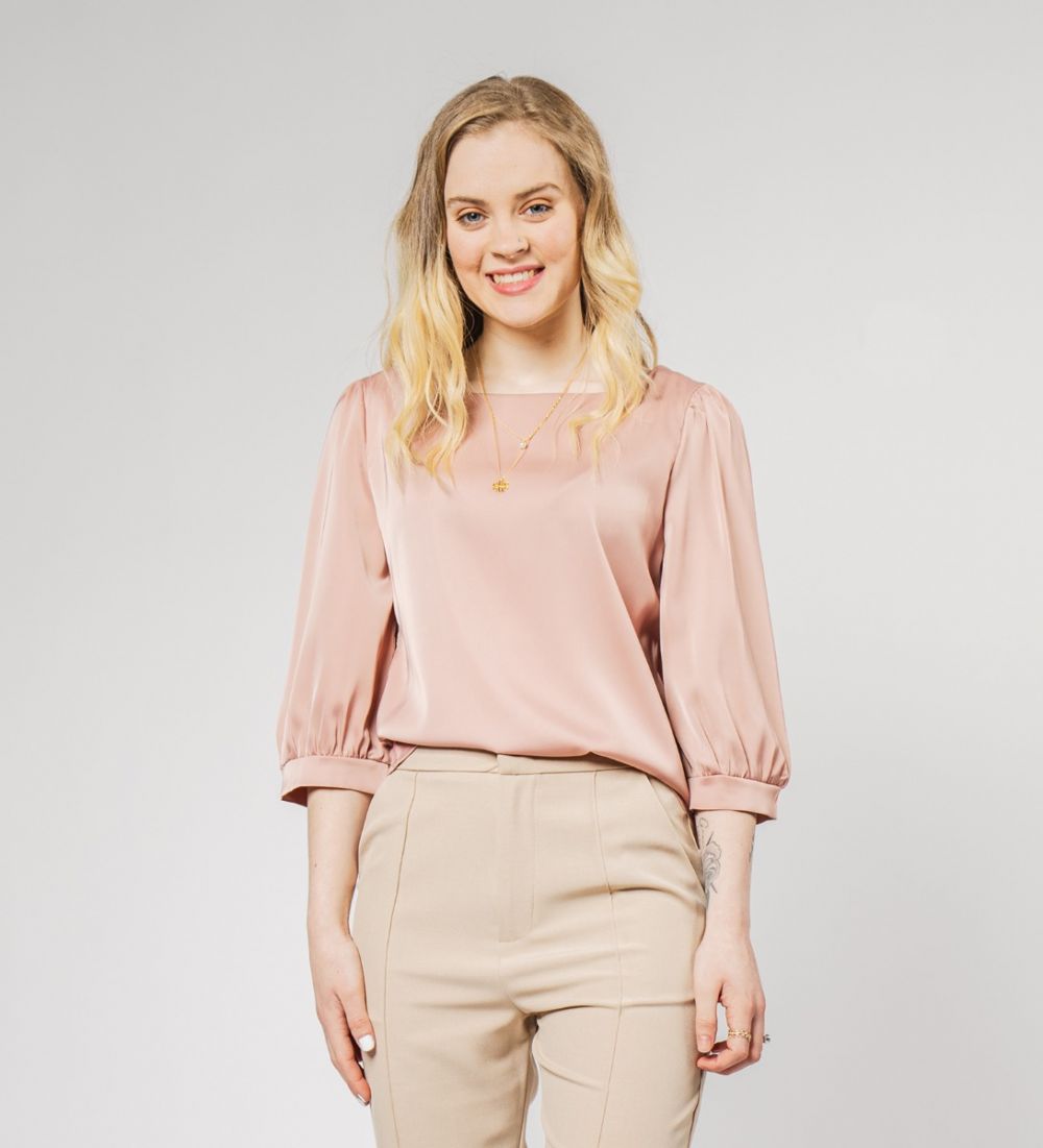 Puff Sleeve Top Pink