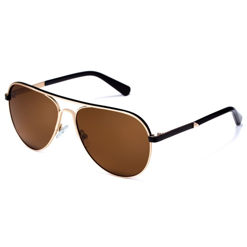 Dust: Myglassesmart Aviator Brown/Black Gold/Gunmetal Full Rim Polarized Sunglasses UV400 for Women & Men 59mm