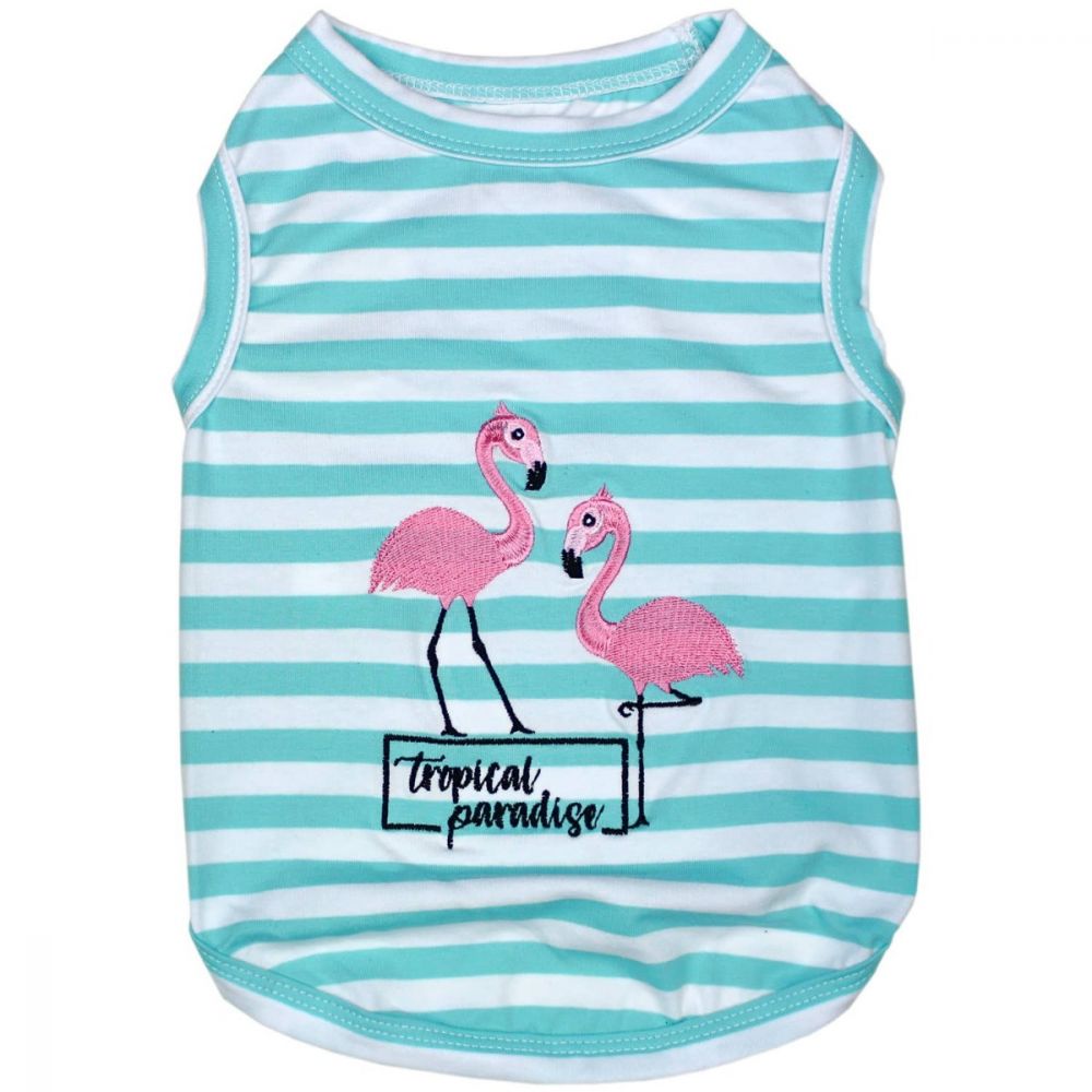 Flamingos Dog T-Shirt - Parisian Pet