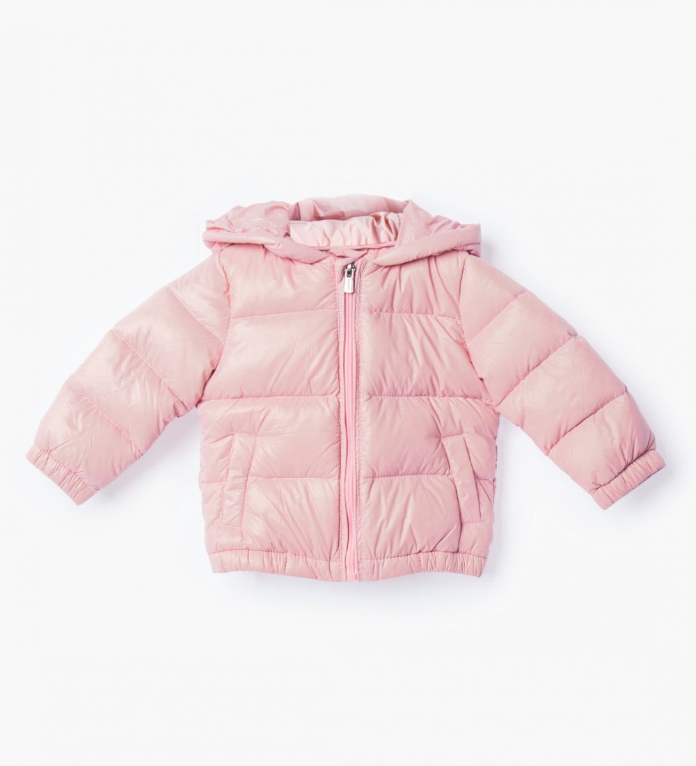 LEEZ Baby Down Jacket Hoodie Coat Winter Warm Outerwear Pink