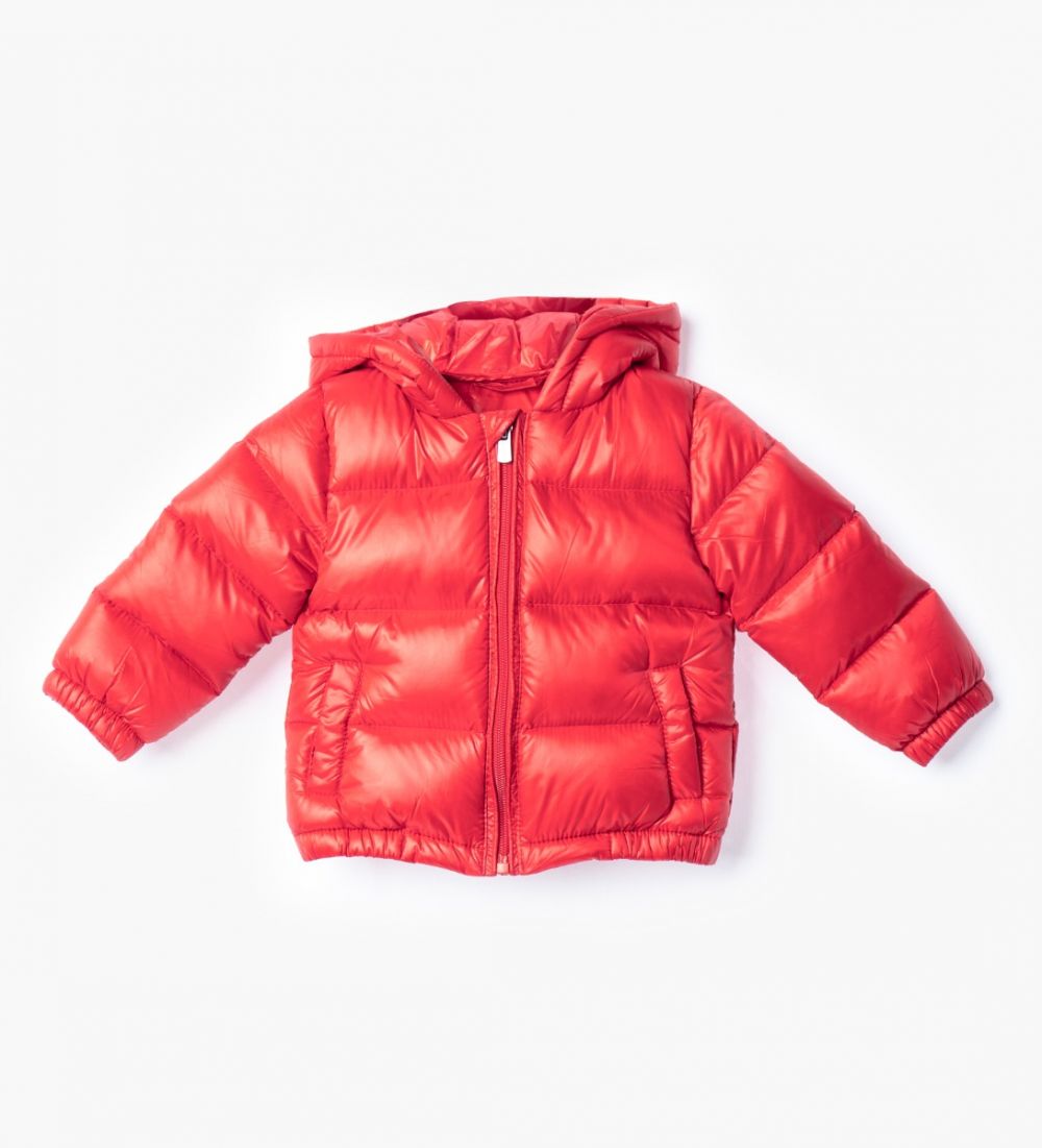 LEEZ Baby Down Jacket Hoodie Coat Winter Warm Outerwear Red