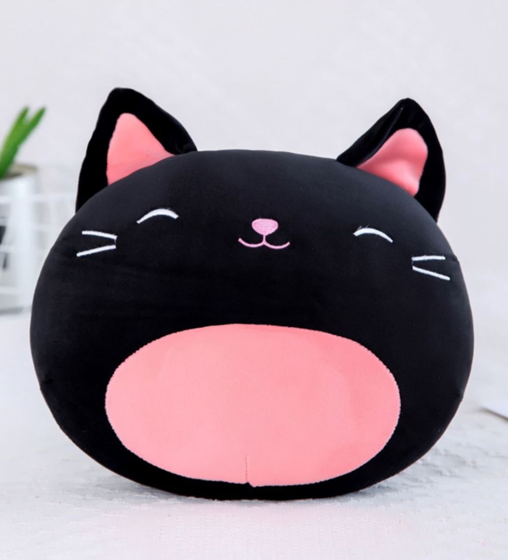 LEEZ Cartoon Plush Toy Doll Pillow - Black cat