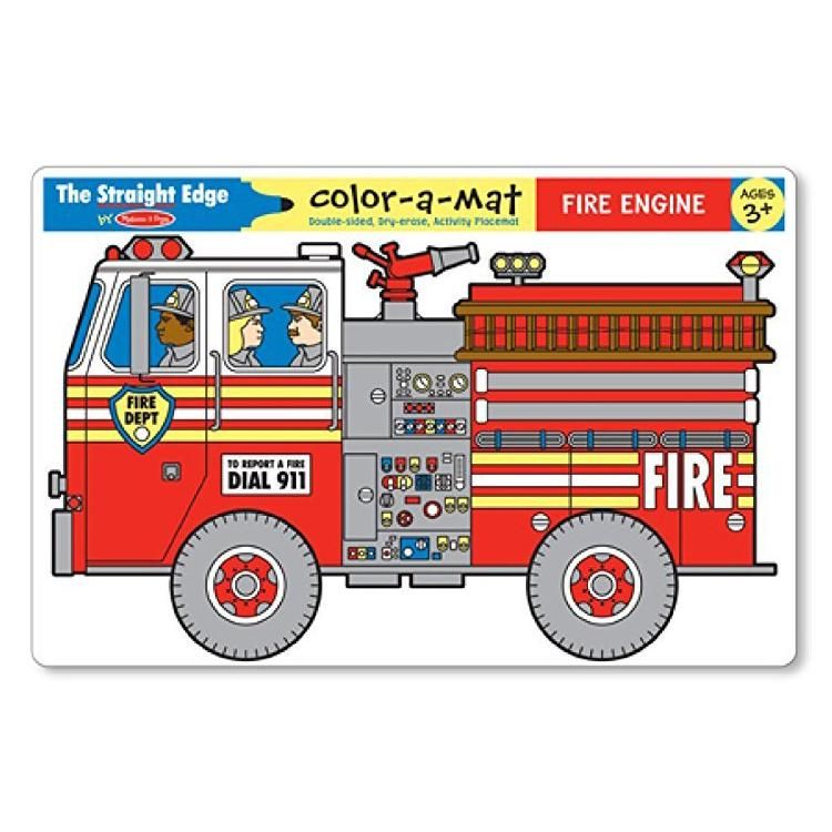 Melissa & Doug - Fire Engine Color-A-Mat