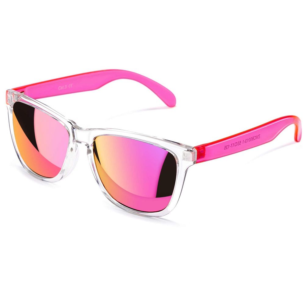 Massalia: Myglassesmart Pink Sunglasses UV400 Mirrored Lens for Women 55mm 