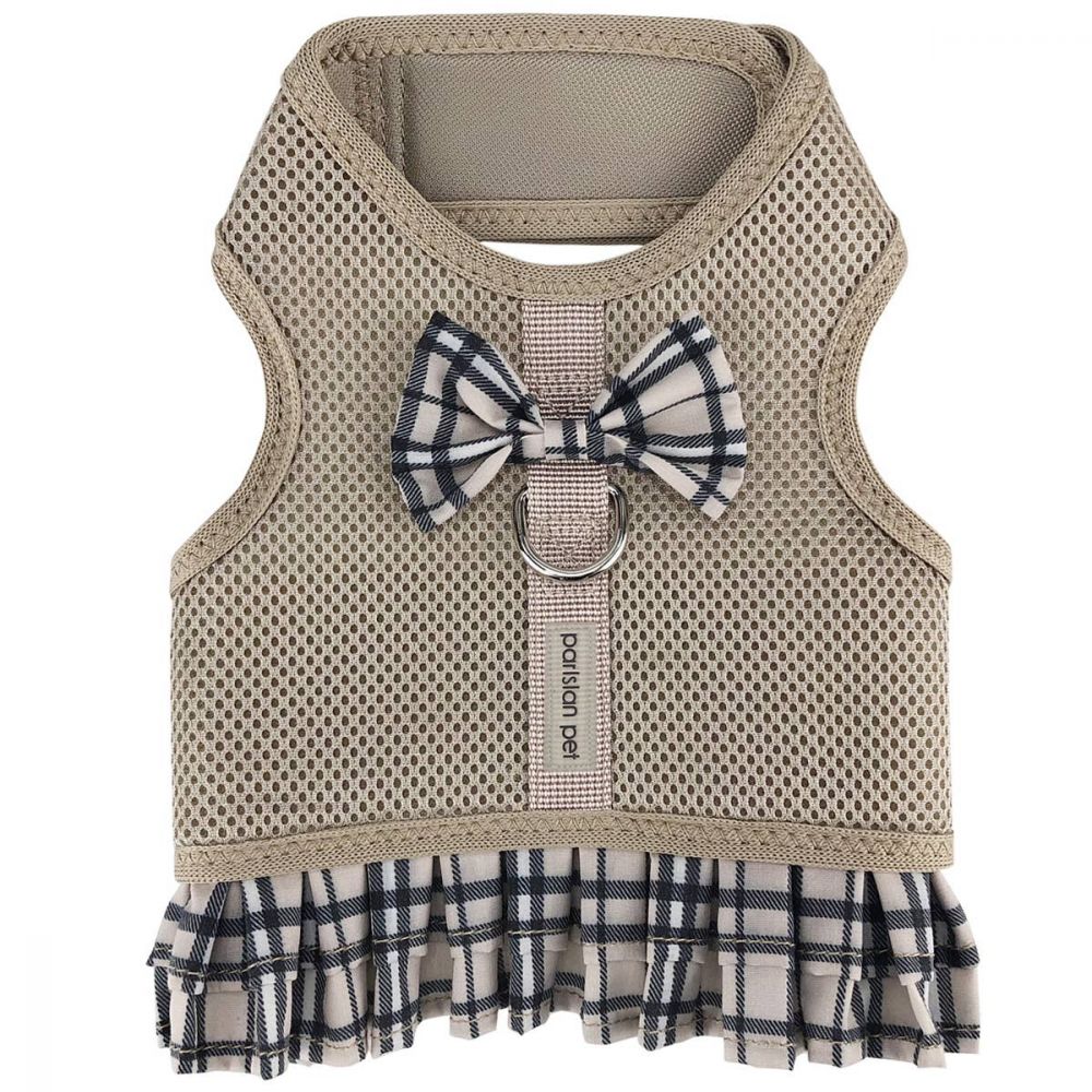 Harness Dress, Khaki Plaid - Parisian Pet