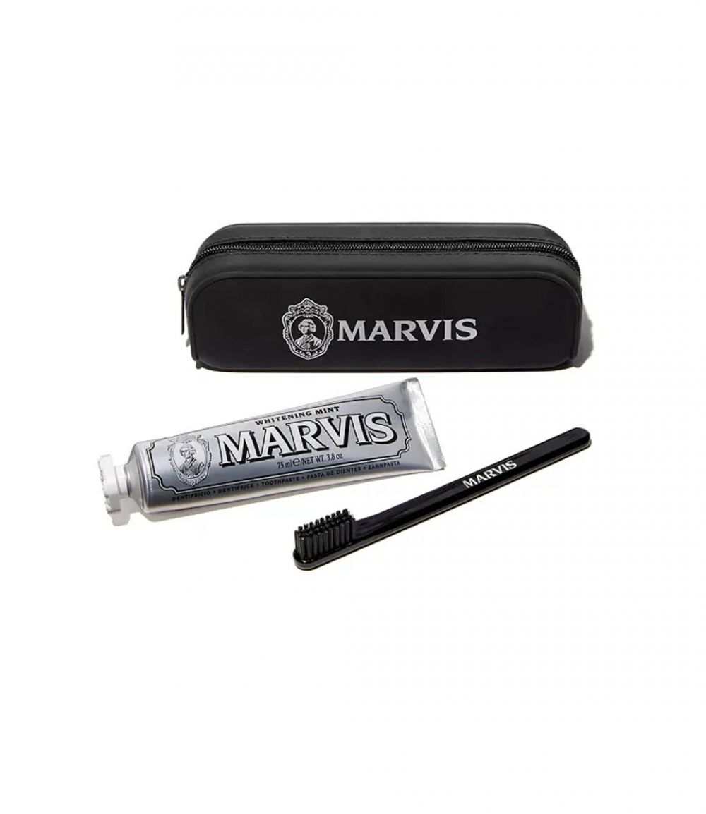 MARVIS Travel Bag (75 mL Whitening Mint + Toothbrush in bag)