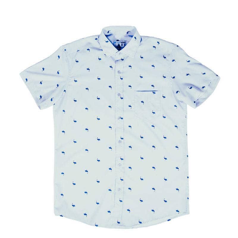 The Nigel Performance Button Up - Blue