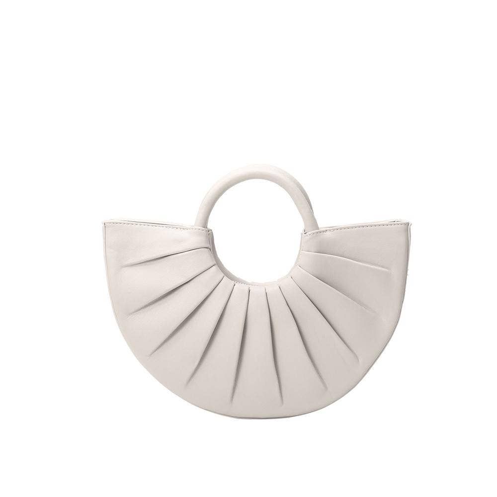 Karlie Vegan Top Handle Bag in Bone