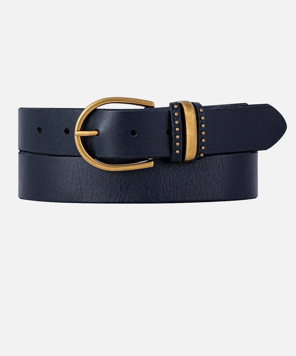 Classic Leather Belt with Flower Keeper