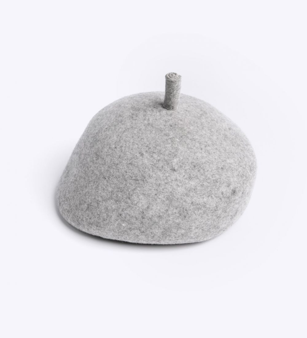 LEEZ Girls Wool Beret Gray