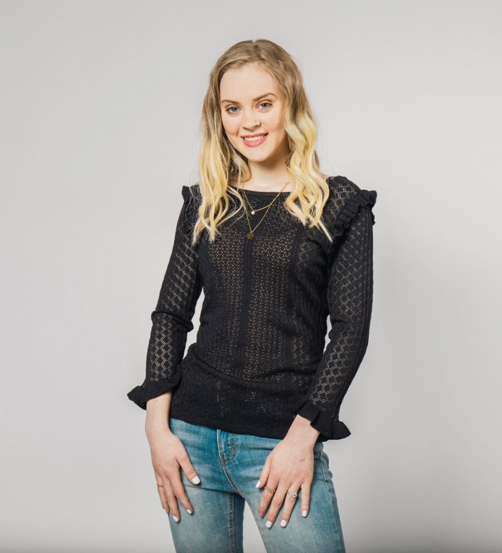 Knit Blouse Black