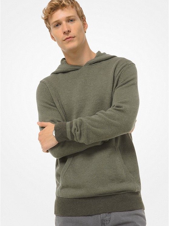 Nylon and Wool Blend Hoodie-XS