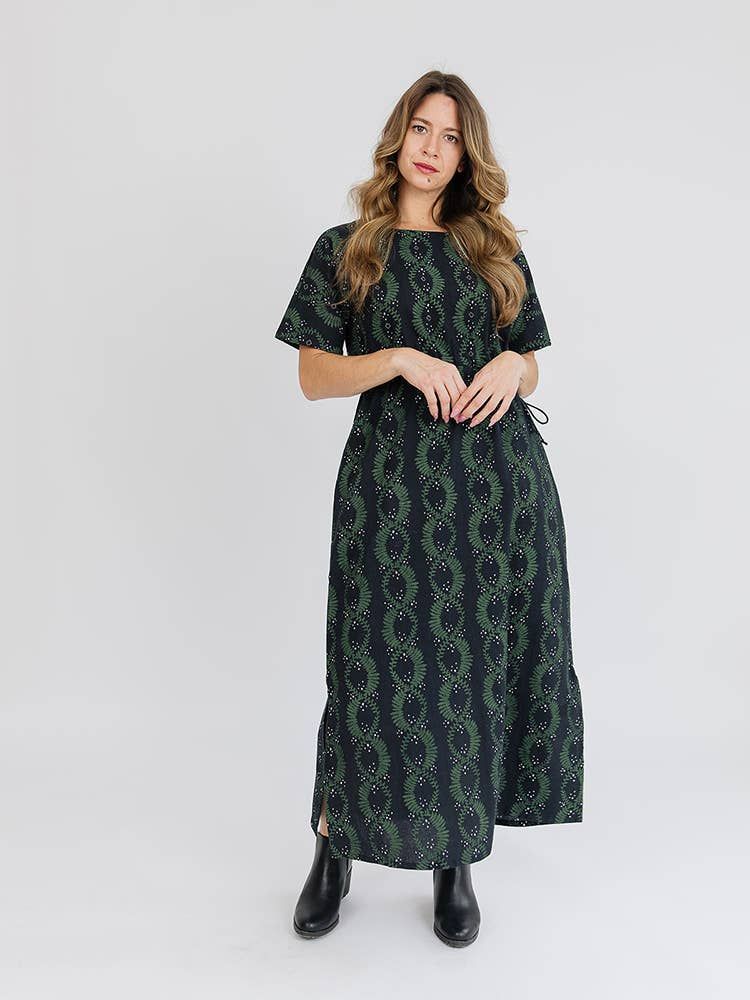 Aimee Maxi Dress Vine Twist Forest