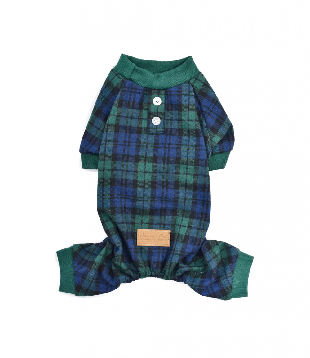 Scottish Plaid Dog Pajama - Parisian Pet