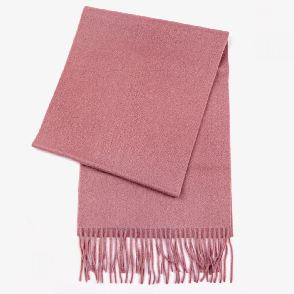 100% Cashmere Solid Scarf Mauve Taupe