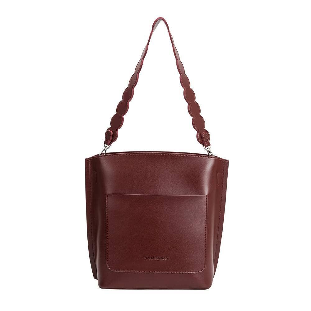 Cecilia Vegan Shoulder Bag in Burgundy