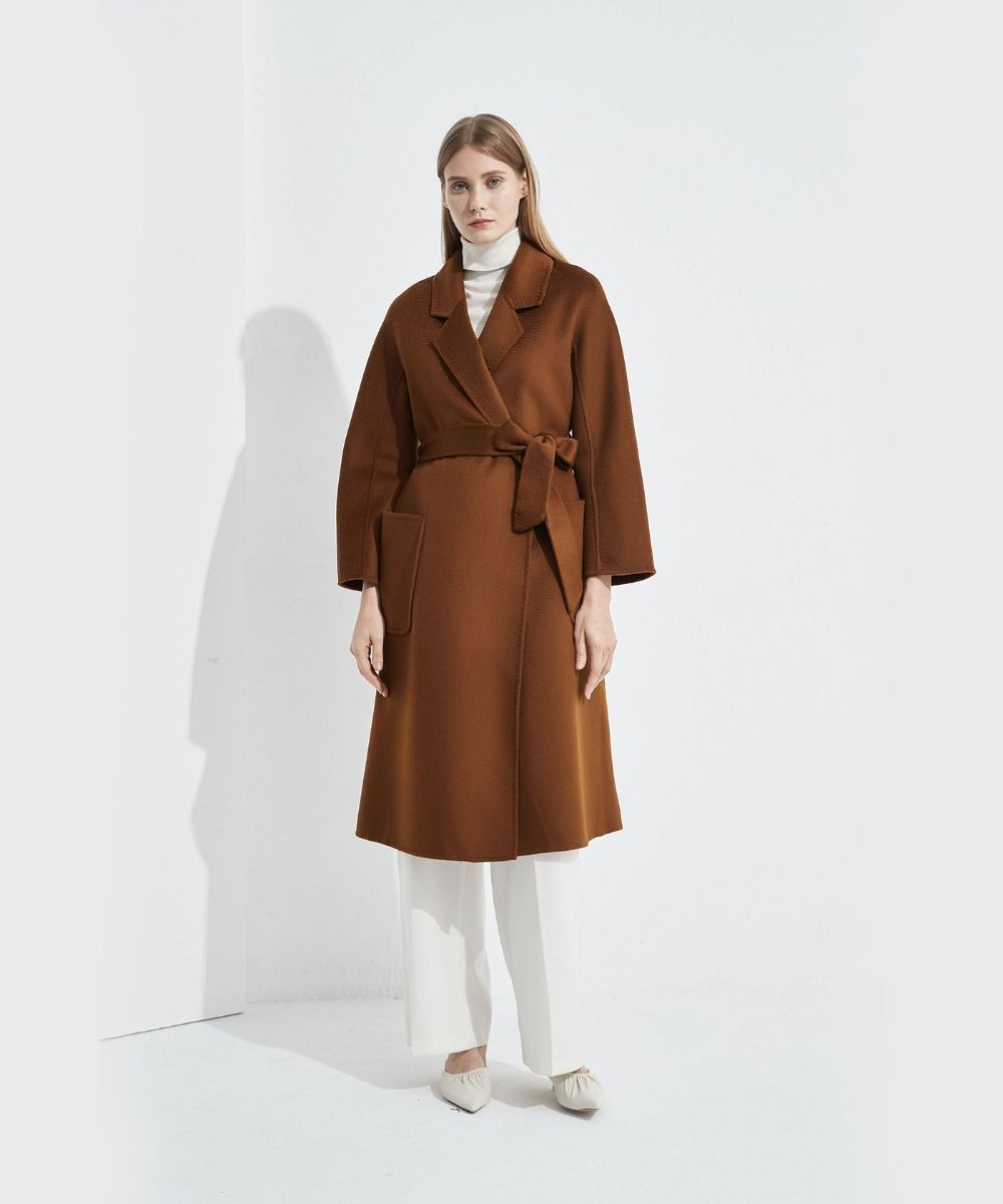 The Classic Wrap Coat - Dark Tobacco