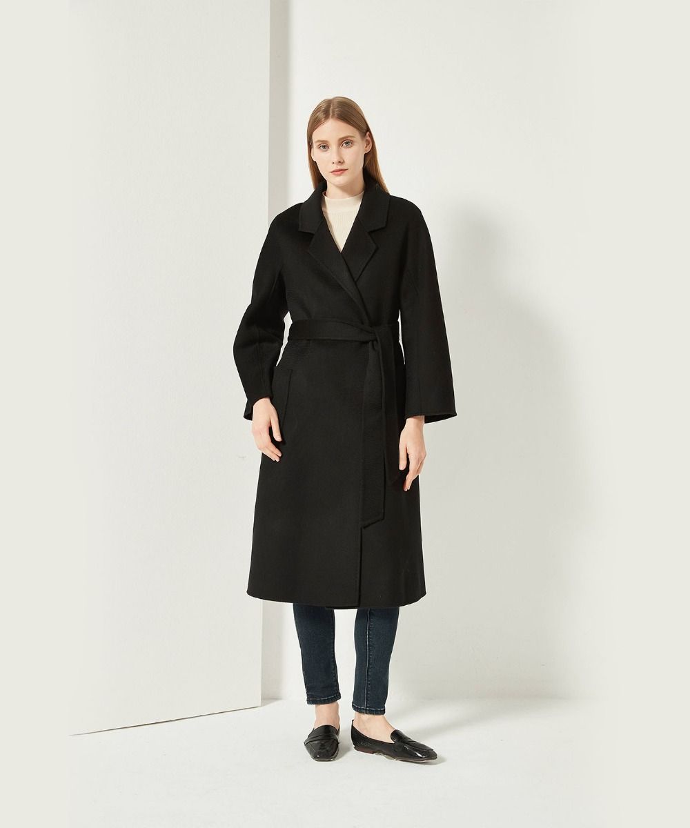 The Classic Wrap Coat - Black