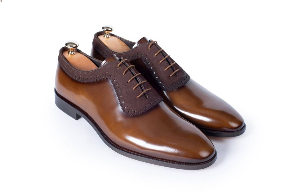 VellaPais Plain Toe Oxford Dark Brown&Dark Brown