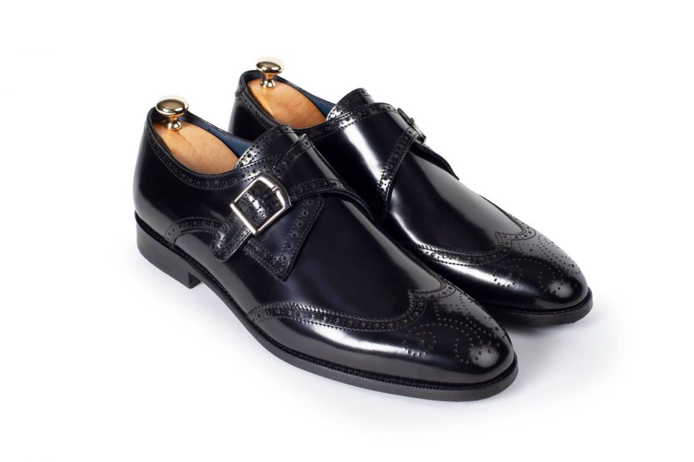 VellaPais Wingtip Monkstrap Black