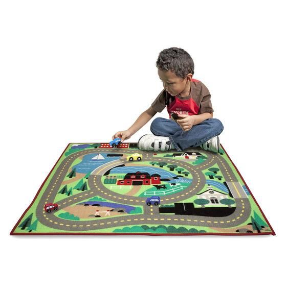 Melissa & Doug - Round the Town Road Rug & Car Set