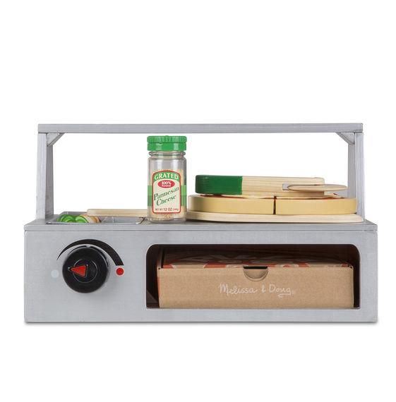 Melissa & Doug - Top & Bake Pizza Counter, Wooden Play Food