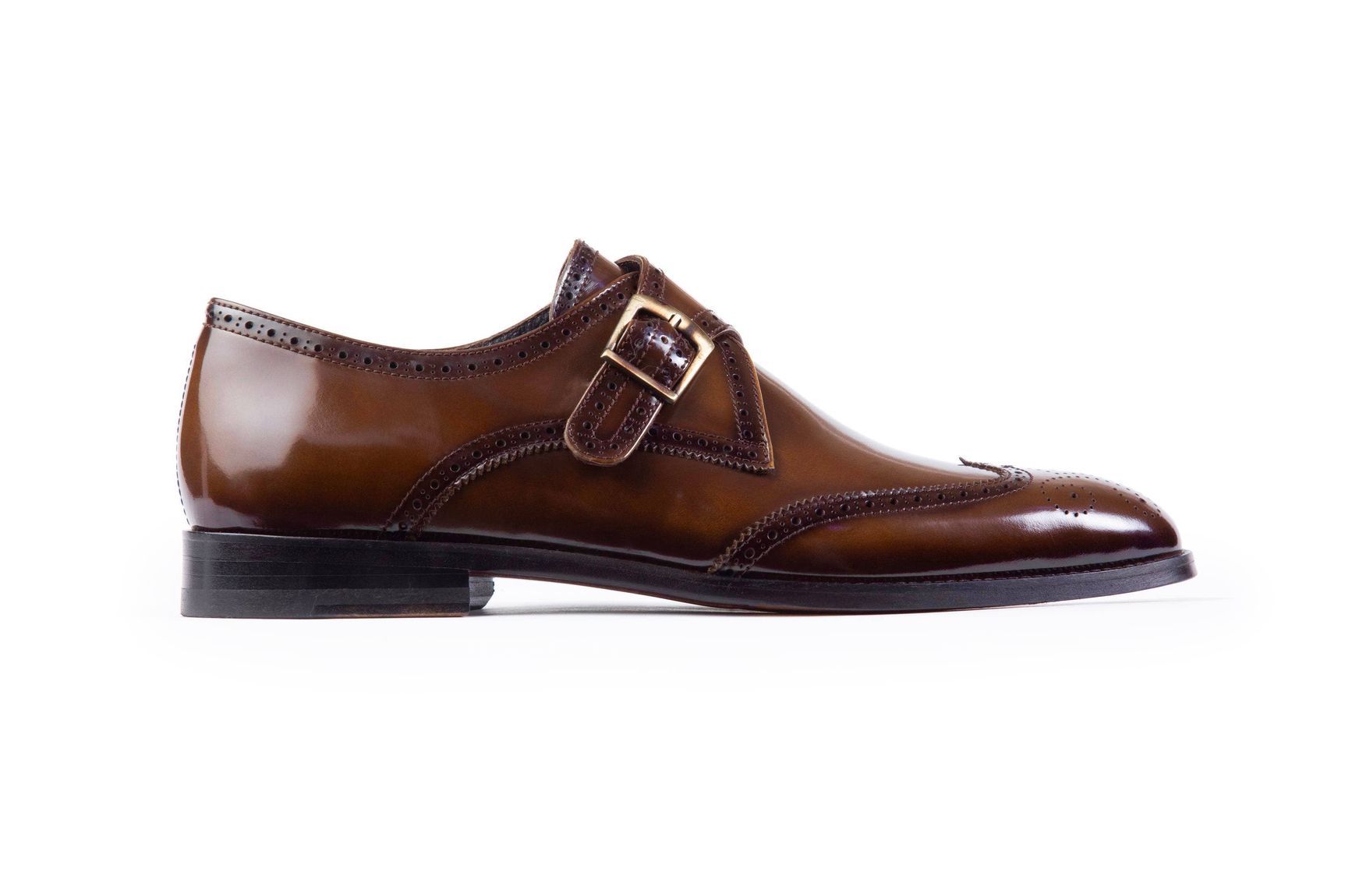 VellaPais Wingtip Monkstrap Walnut Brown