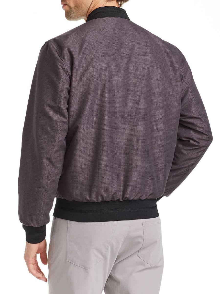 Luke Texture Print Reversible Jacket - Black