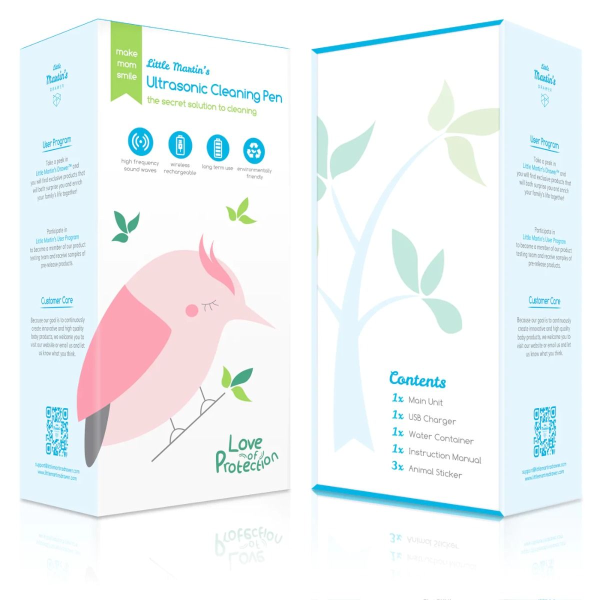 Ultrasonic Cleaning Pen by Little Martin - Blue/Pink