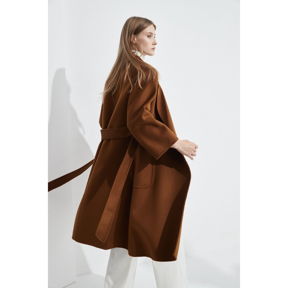 The Classic Wrap Coat - Dark Tobacco
