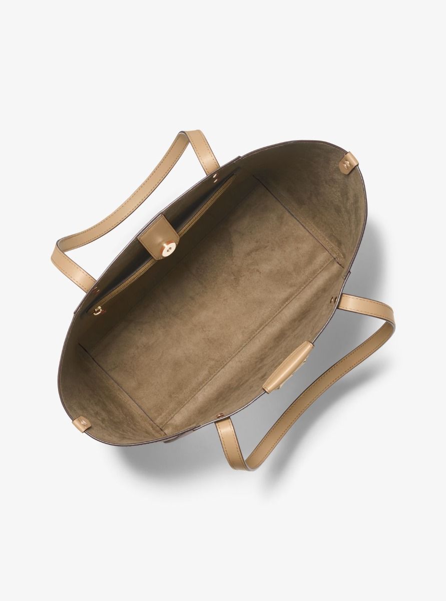 Karlie Large Pebbled Leather Tote Bag