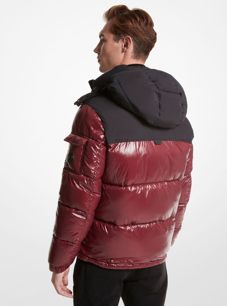Roseville Quilted Ciré Nylon Puffer Jacket