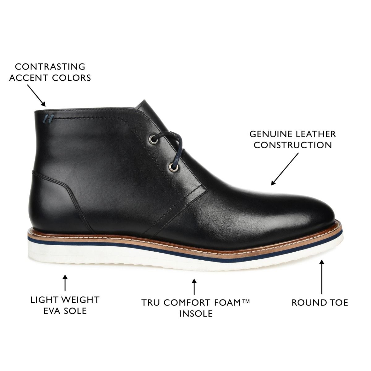 Thomas & Vine Keegan Plain Toe Chukka Boot