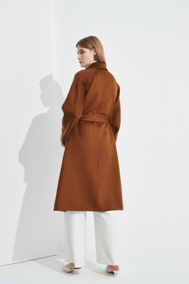 The Classic Wrap Coat - Dark Tobacco