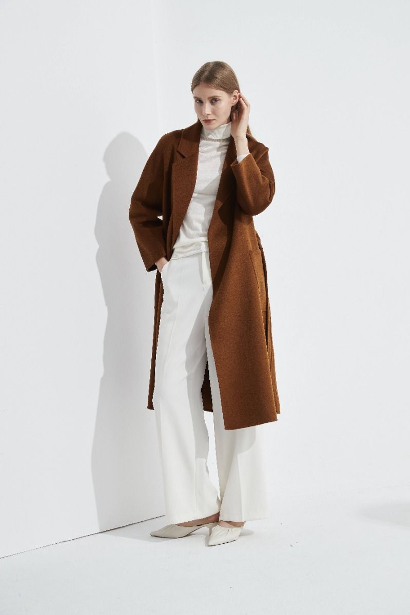 The Classic Wrap Coat - Dark Tobacco