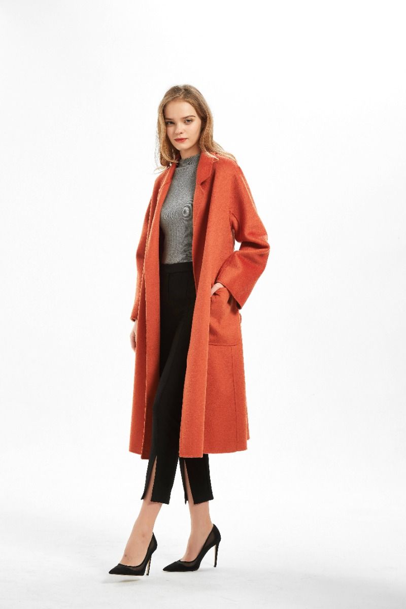 The Classic Wrap Coat - Burnt Orange