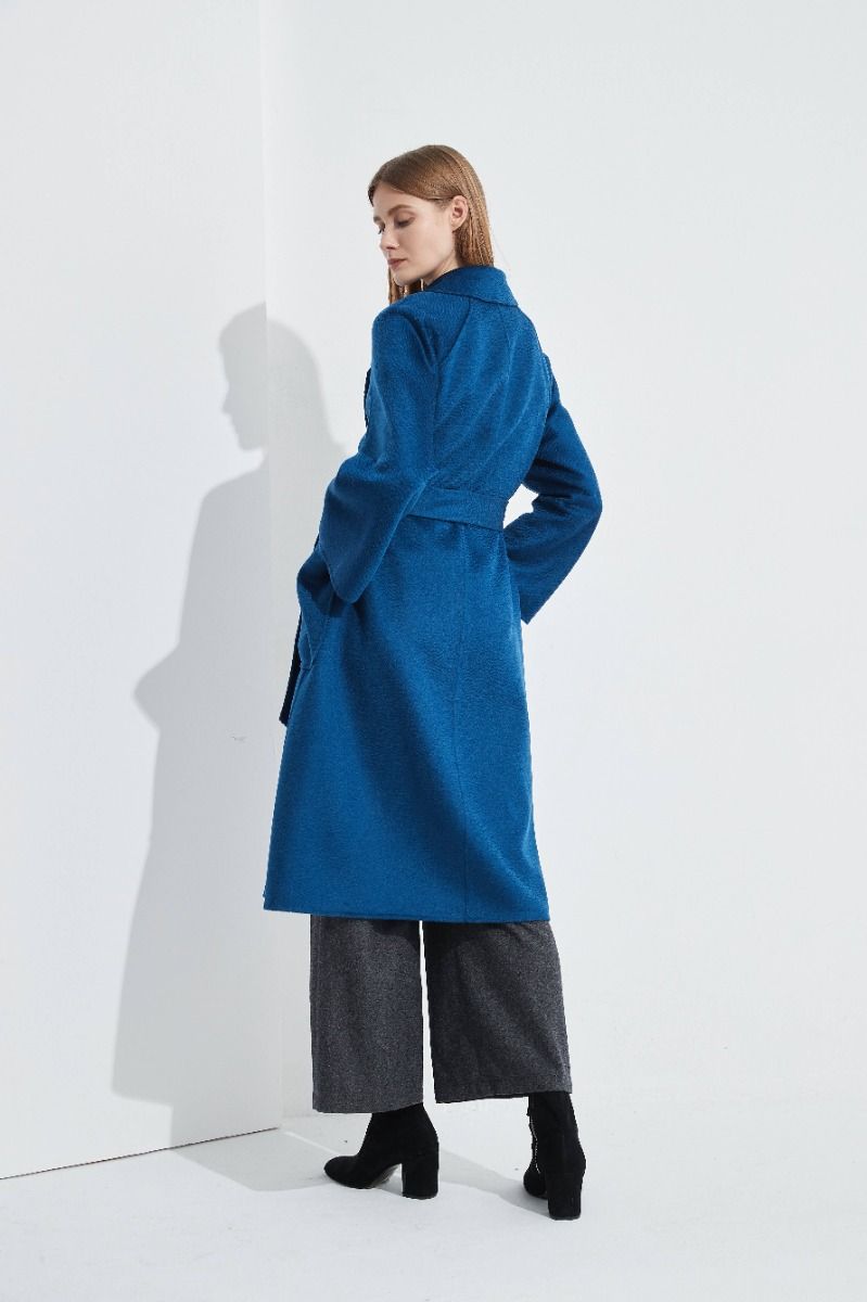 The Classic Wrap Coat - Royal Blue