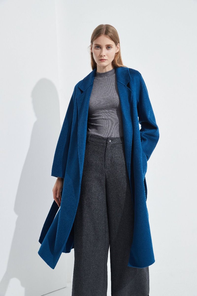 The Classic Wrap Coat - Royal Blue
