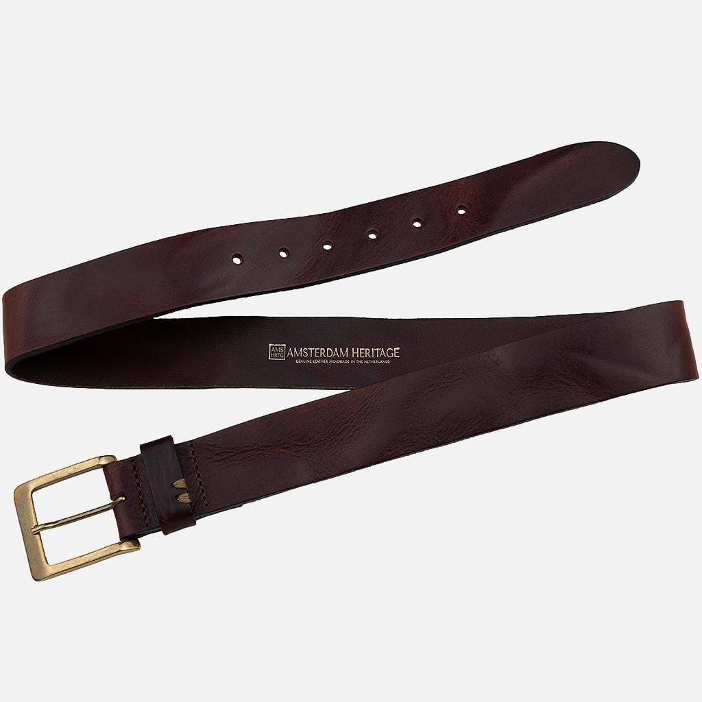 Full Grain Leather | Matt Gold Squared Buckle