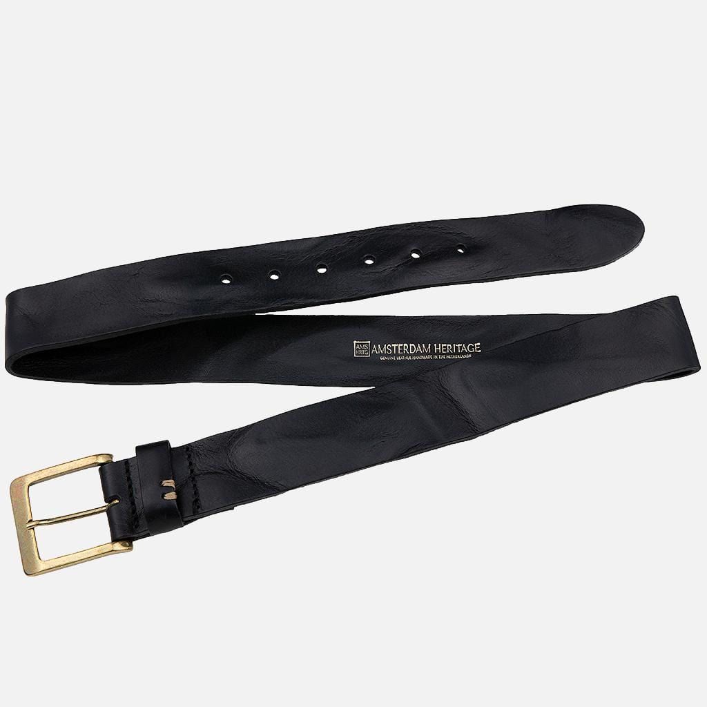 Full Grain Leather | Matt Gold Squared Buckle