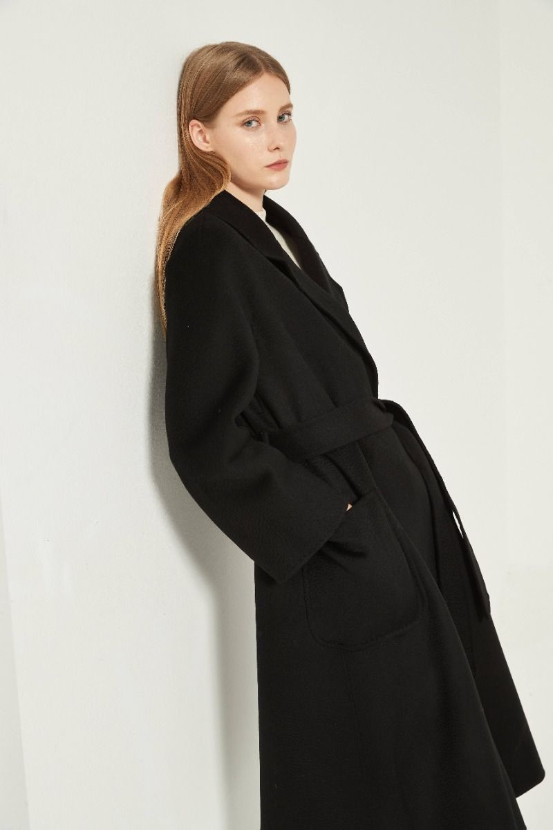 The Classic Wrap Coat - Black