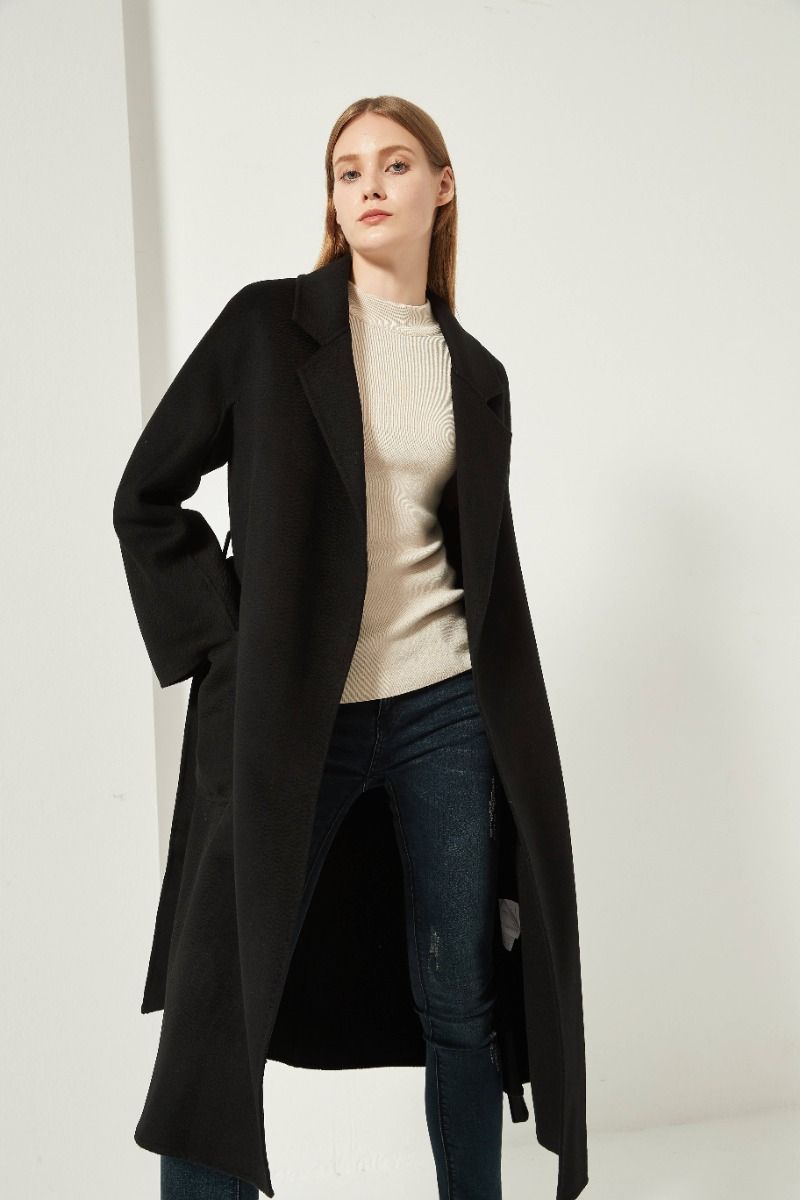 The Classic Wrap Coat - Black