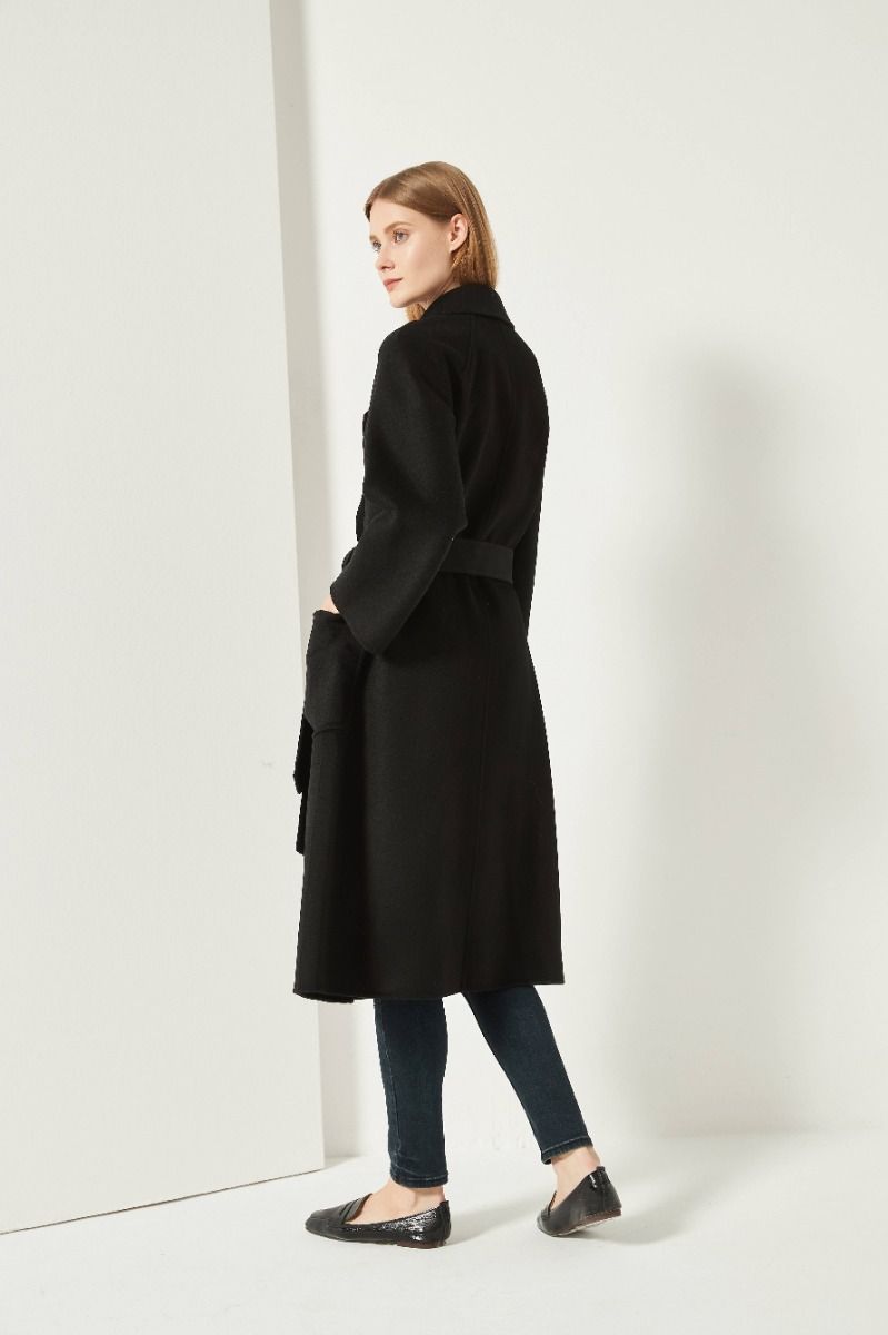 The Classic Wrap Coat - Black