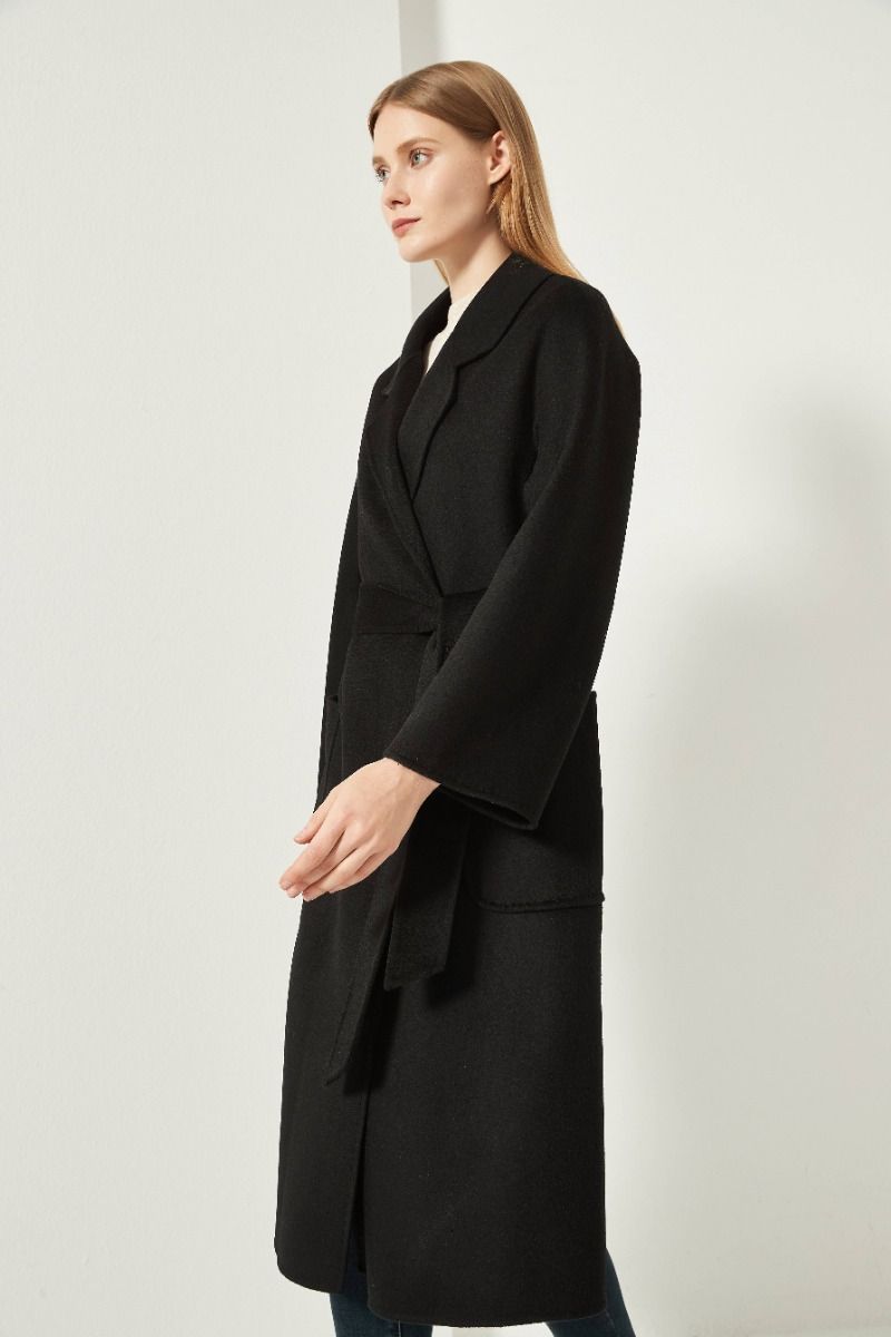 The Classic Wrap Coat - Black