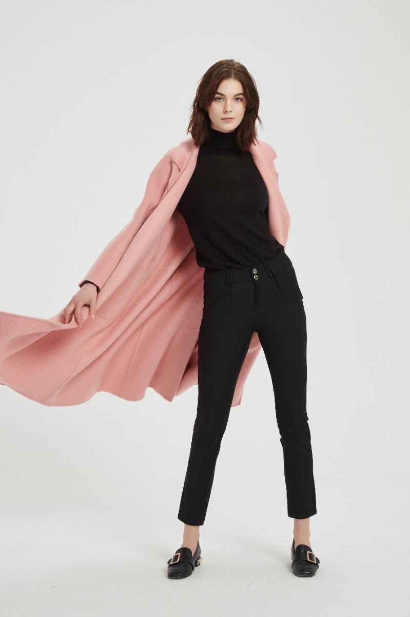 The Classic Wrap Coat - Pink