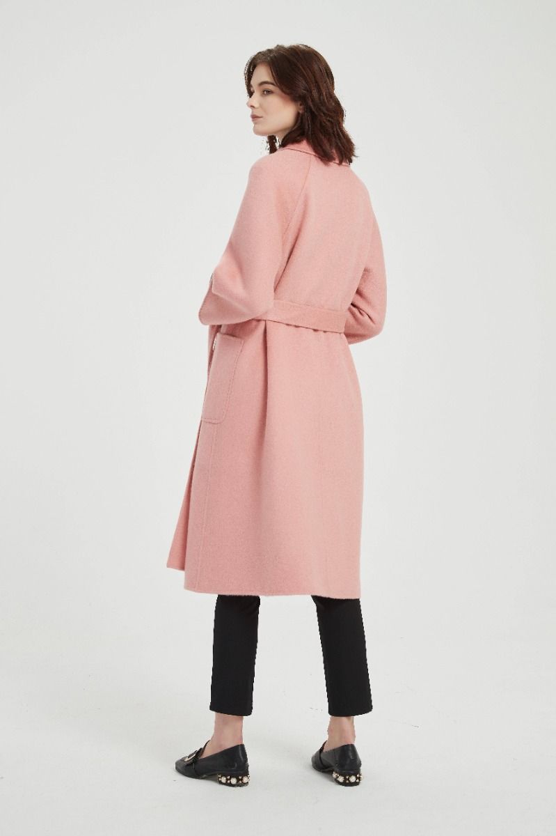 The Classic Wrap Coat - Pink