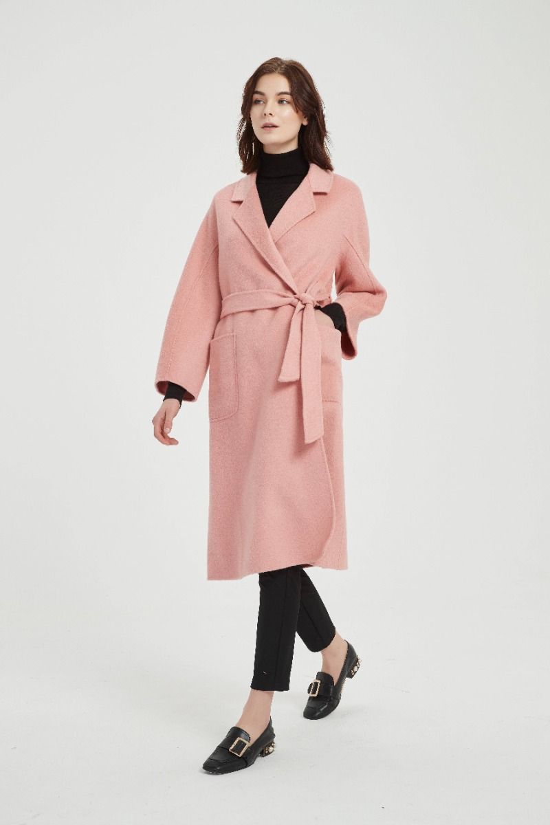 The Classic Wrap Coat - Pink